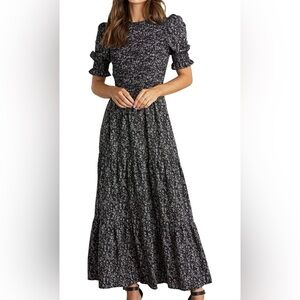 Chic Black Floral Maxi Dress
